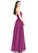 Lucille A-Line/Princess V-Neck Natural Waist Floor Length Bridesmaid Dresses