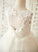 A-Line Girl Flower Girl Dresses - Tulle/Lace Knee-length Dress Sleeveless With Hole Danna Flower Back Neck Scoop