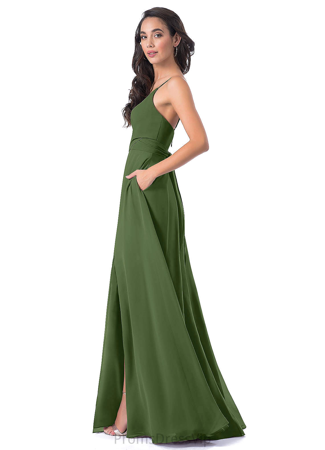 Mimi Halter Natural Waist A-Line/Princess Knee Length Sleeveless Bridesmaid Dresses