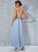 With Front A-Line Split Neck Adalynn Cowl Ankle-Length Prom Dresses