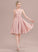 V-neck Knee-Length With A-Line Homecoming Chiffon Bow(s) Homecoming Dresses Lace Dress Lace Amari