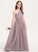 One-Shoulder With Chiffon Junior Bridesmaid Dresses Melina Ruffle Floor-Length A-Line