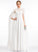 Floor-Length Neck Wedding Dress Chiffon A-Line High Xiomara Wedding Dresses