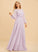 A-Line Length Silhouette ScoopNeck Fabric Neckline Floor-Length Embellishment Bow(s) Amber Sleeveless Natural Waist Bridesmaid Dresses