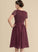 Lace Lace Homecoming Dresses Luciana Knee-Length Dress With Homecoming V-neck Chiffon A-Line