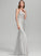 V-neck Kaya Jersey Prom Dresses Sequins Trumpet/Mermaid Sweep With Train
