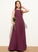 Chiffon With Lace Junior Bridesmaid Dresses Ruffle Jadyn Bow(s) Scoop Floor-Length A-Line Neck