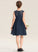 Neck Beading With Knee-Length Sequins Chiffon Dania Ruffle Scoop Junior Bridesmaid Dresses Lace Empire