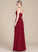 With Floor-Length Gina Prom Dresses A-Line Ruffle Scoop Chiffon Neck