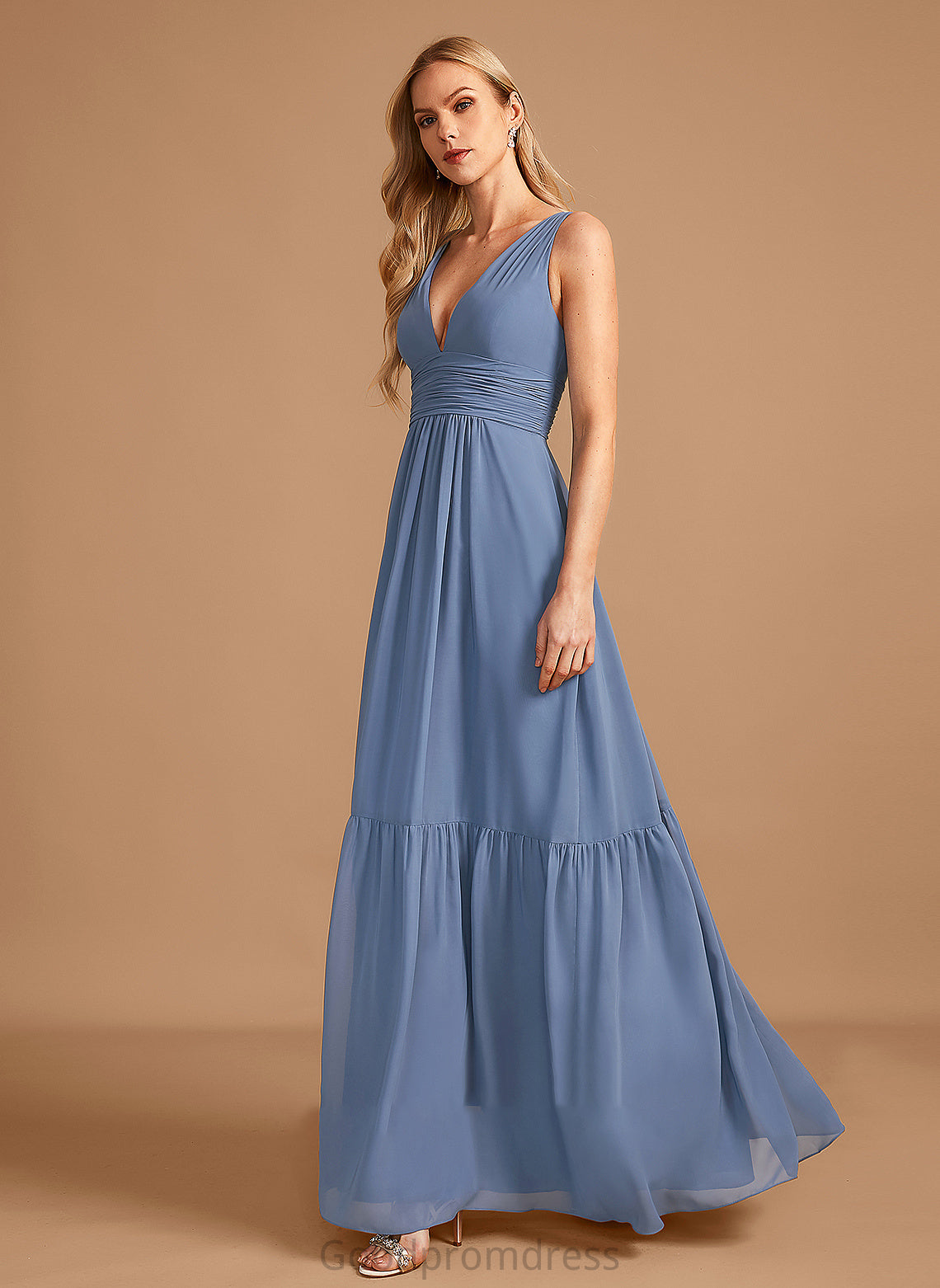 Neckline A-Line Pockets Fabric Embellishment Length Floor-Length V-neck Silhouette Lizeth Floor Length Straps Bridesmaid Dresses