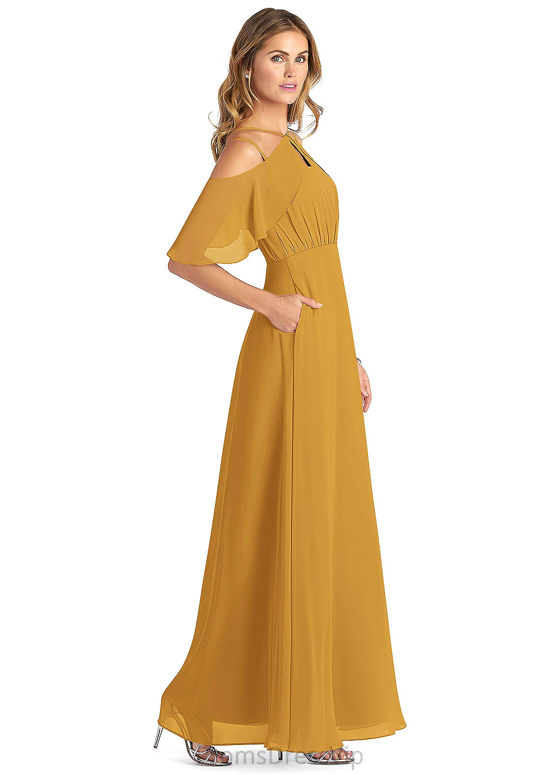 Elizabeth A-Line/Princess Scoop Floor Length Sleeveless Natural Waist Bridesmaid Dresses