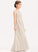 Floor-Length Lace Junior Bridesmaid Dresses Amelie Ruffle Neck With Chiffon Scoop A-Line