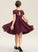 Lace Junior Bridesmaid Dresses Scoop With A-Line Ryleigh Bow(s) Knee-Length Neck Chiffon