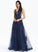 Floor-Length With Prom Dresses A-Line Tulle V-neck Lace Sequins Myla