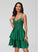 Satin Dress Short/Mini Keyla Lace A-Line With Homecoming Sequins Lace Homecoming Dresses V-neck