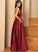 Pockets A-Line Embellishment Neckline Floor-Length V-neck Silhouette Length Fabric Jaycee V-Neck Floor Length Bridesmaid Dresses