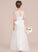 Neck With Bow(s) Alessandra Lace Scoop Floor-Length A-Line Junior Bridesmaid Dresses Sash