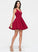 Stretch Crepe Homecoming Dress Alivia A-Line Homecoming Dresses Short/Mini V-neck