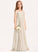Lace Junior Bridesmaid Dresses Off-the-Shoulder Pamela A-Line Floor-Length Chiffon