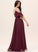 Silhouette Fabric V-neck A-Line Ruffle Embellishment Floor-Length Length Neckline Karsyn A-Line/Princess V-Neck Bridesmaid Dresses