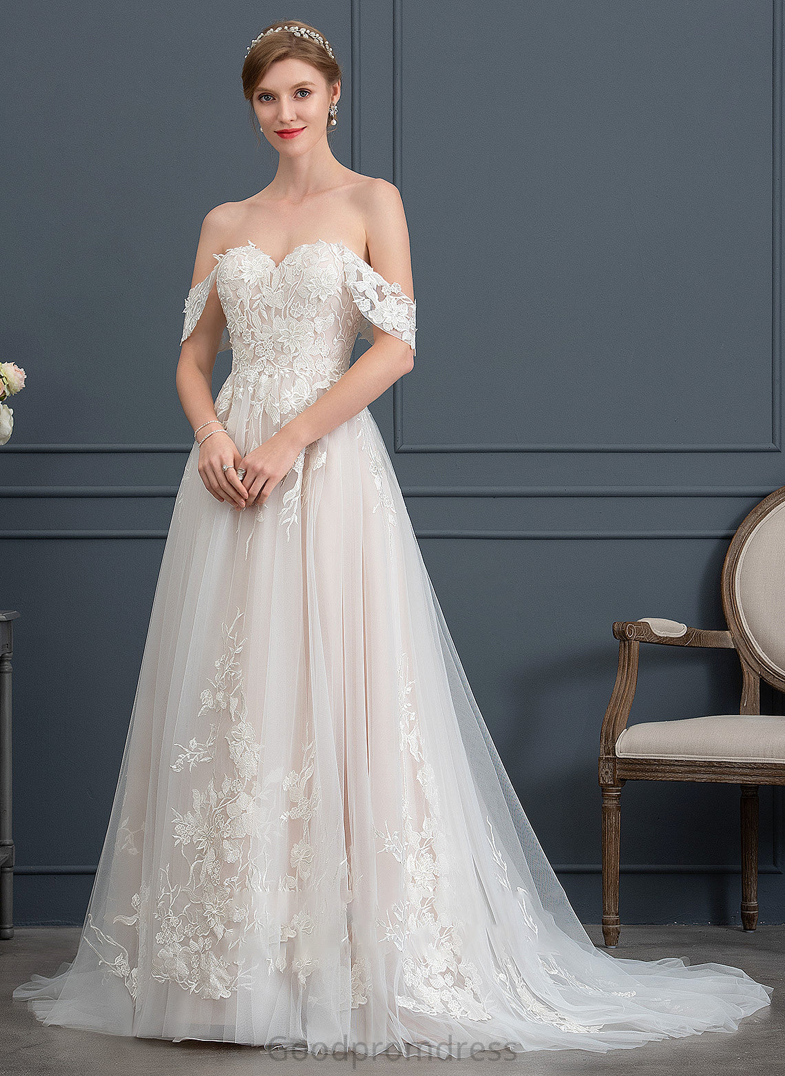 Tulle Logan Dress Wedding Dresses Sweep Sweetheart Train Ball-Gown/Princess Wedding