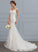 V-neck Tulle Dress Wedding Macie Train Wedding Dresses Court Trumpet/Mermaid