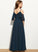 Chiffon Off-the-Shoulder Andrea A-Line Ruffle Junior Bridesmaid Dresses With Floor-Length