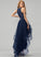Beading Prom Dresses Scoop Ball-Gown/Princess Tulle Neck Sequins Esperanza Lace With Asymmetrical