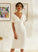 Wedding Dresses Sheath/Column V-neck Kathy Wedding Dress Knee-Length