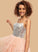 Dress Knee-Length Homecoming Sequins A-Line Priscilla Homecoming Dresses Tulle Square Neckline With