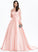 Ball-Gown/Princess Sweep Off-the-Shoulder Bow(s) Train Katrina Satin With Prom Dresses