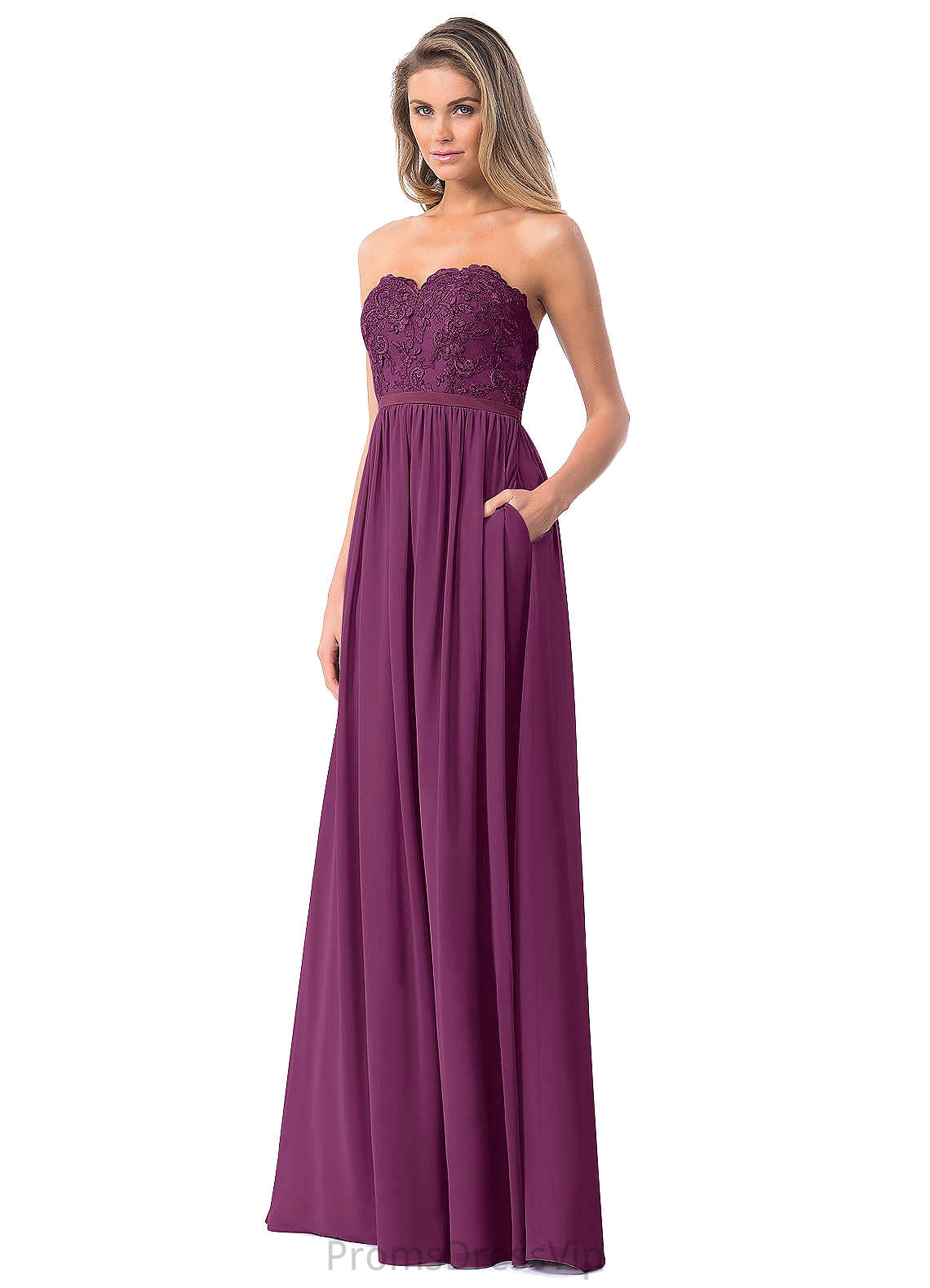 Makaila Natural Waist Sleeveless Spaghetti Staps A-Line/Princess Floor Length Bridesmaid Dresses