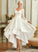 A-Line Asymmetrical Dress V-neck Janiyah Wedding Lace Satin Wedding Dresses