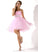 A-Line/Princess Sweetheart Prom Dresses Short/Mini Dominique Tulle Beading With Sequins