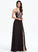 V-neck Sequins Chiffon Floor-Length Ireland With A-Line Prom Dresses Lace