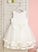 Ball-Gown/Princess - With Sleeveless Knee-length Neck Beading/Bow(s) Dress Flower Girl Dresses Flower Satin/Tulle Scoop Girl Iliana