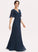Neckline Fabric Ruffle A-Line V-neck Floor-Length Length Silhouette Embellishment Siena Natural Waist Spaghetti Staps Bridesmaid Dresses