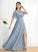 SplitFront Floor-Length Straps A-Line Embellishment Ruffle Fabric Silhouette Length Averi Floor Length Natural Waist Bridesmaid Dresses