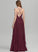 Front Floor-Length Maliyah V-neck With A-Line Prom Dresses Lace Split