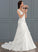 Court Wedding Satin V-neck Kaelyn Beading Dress Wedding Dresses A-Line Train With