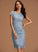 Sheath/Column Neck Scoop Dress With Homecoming Dresses Lace Homecoming Lace Knee-Length Danika