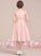 Knee-Length Square Jaida Bow(s) Satin Junior Bridesmaid Dresses A-Line With Neckline