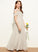 Floor-Length Ruffles A-Line Yazmin Cascading V-neck Junior Bridesmaid Dresses With Chiffon
