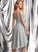 Rylee Homecoming Dresses With Chiffon Beading A-Line Asymmetrical Dress Homecoming V-neck