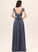 Neckline Silhouette Embellishment Length Fabric Floor-Length V-neck SplitFront A-Line Sara A-Line/Princess Sleeveless Bridesmaid Dresses