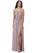Lydia Natural Waist Floor Length Sleeveless A-Line/Princess Spaghetti Staps Bridesmaid Dresses