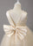 Satin/Tulle - Knee-length Dress A-Line Caitlyn Flower Neck Scoop Sleeveless With Beading Girl Flower Girl Dresses