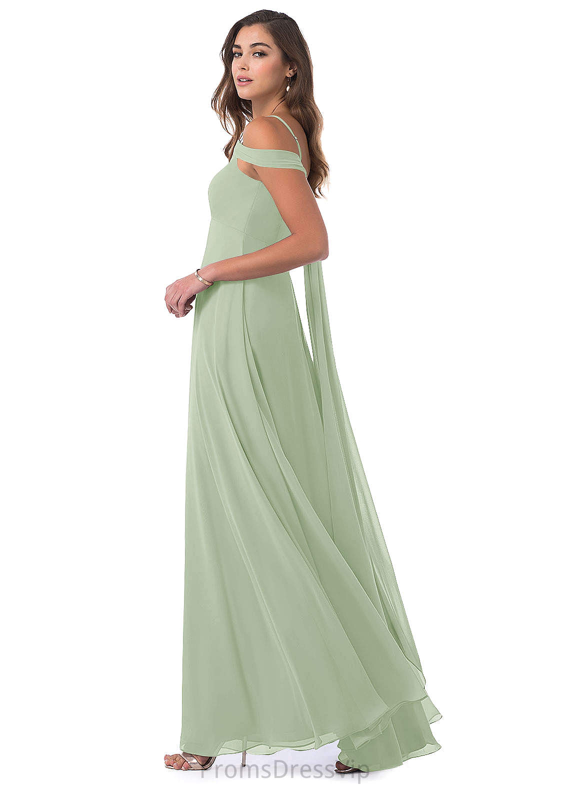 Noelle V-Neck A-Line/Princess Sleeveless Natural Waist Floor Length Bridesmaid Dresses