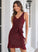 Alyssa V-neck Homecoming Dress Homecoming Dresses Short/Mini Sheath/Column