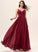 Ruffle Lace V-neck A-Line Silhouette Neckline Length Fabric Floor-Length Embellishment Aliza Scoop Bridesmaid Dresses